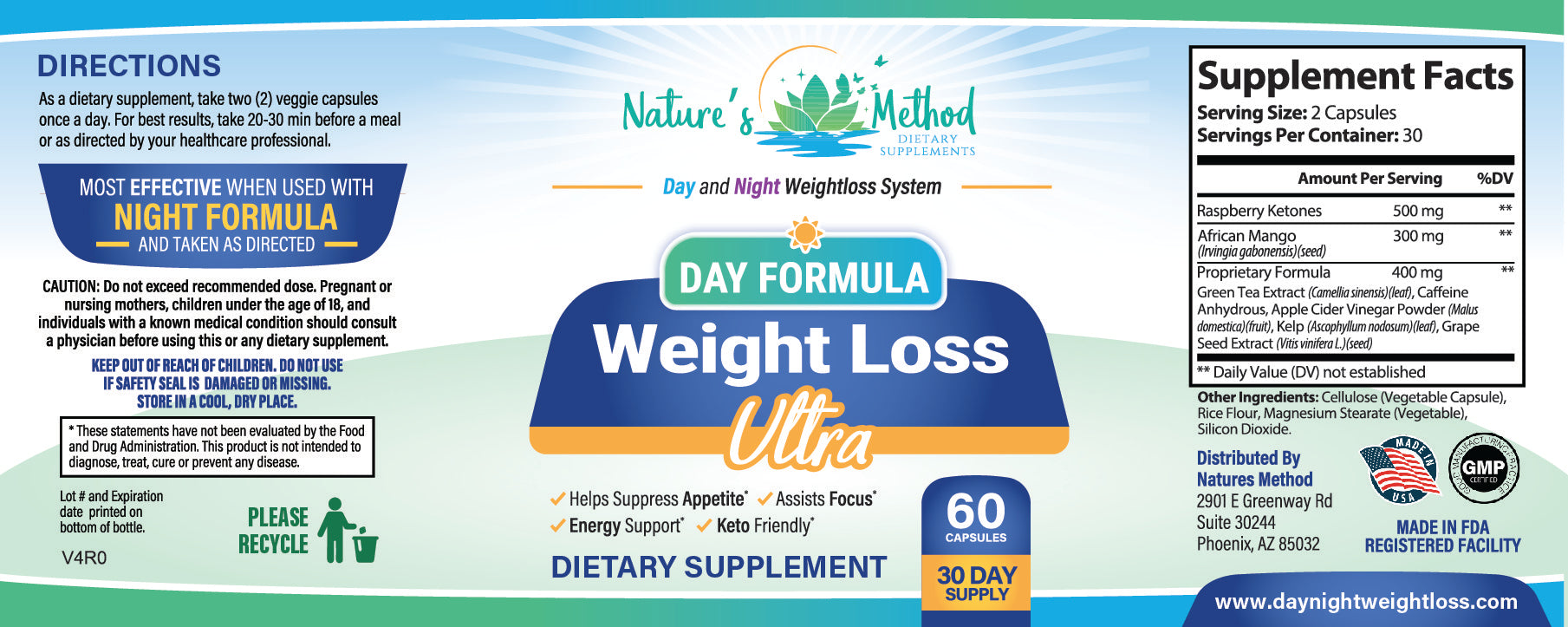 30 Day Supply of Day Formula